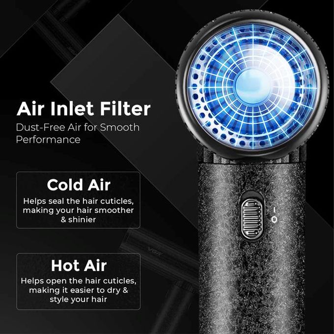 VGR مجفف شعر احترافي كهربائي V-640HD