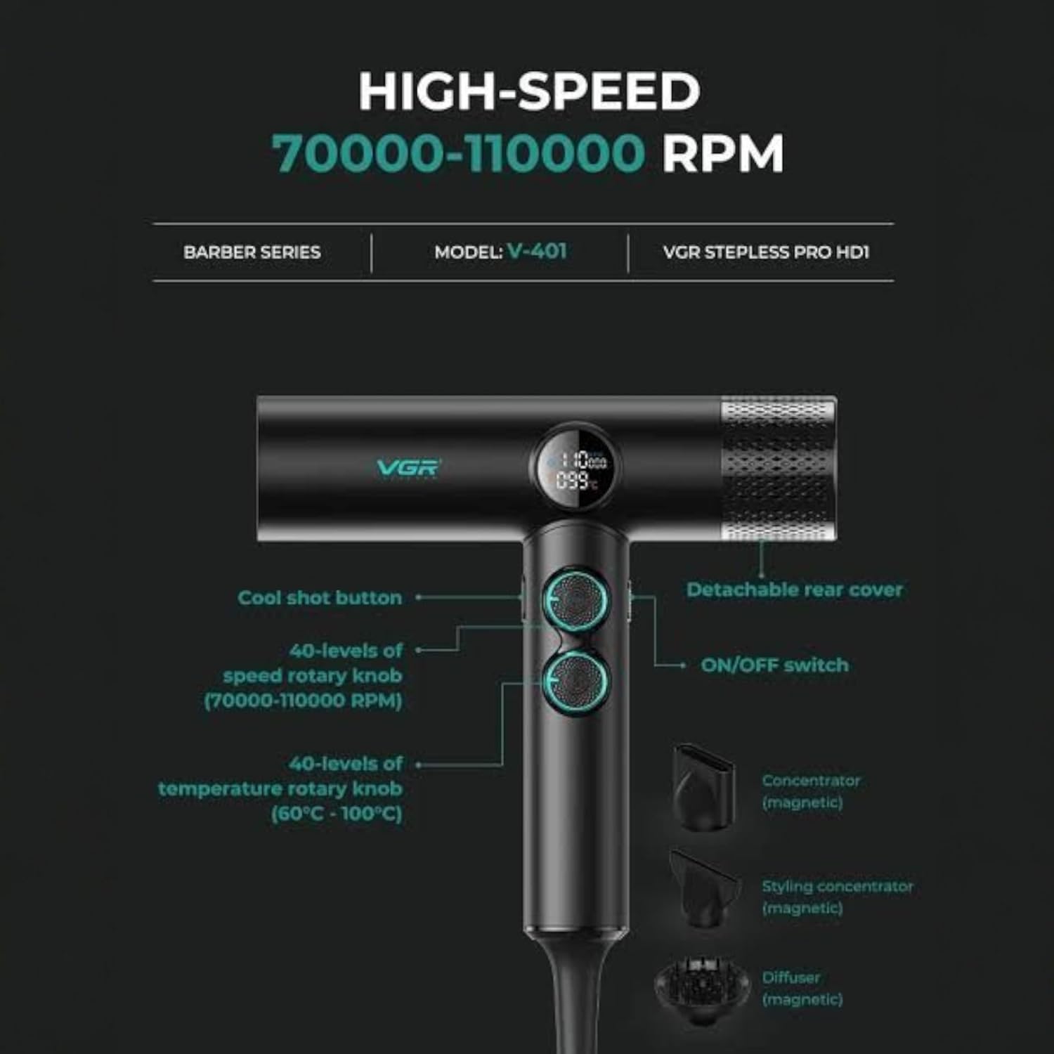 VGR V-401 Professional Hair Dryer