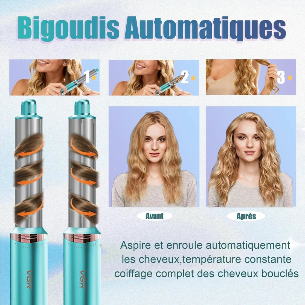 مواصفات فرشاة شعر 7 في1 V-477 تجفيف الشعر الإحترافية من VGR