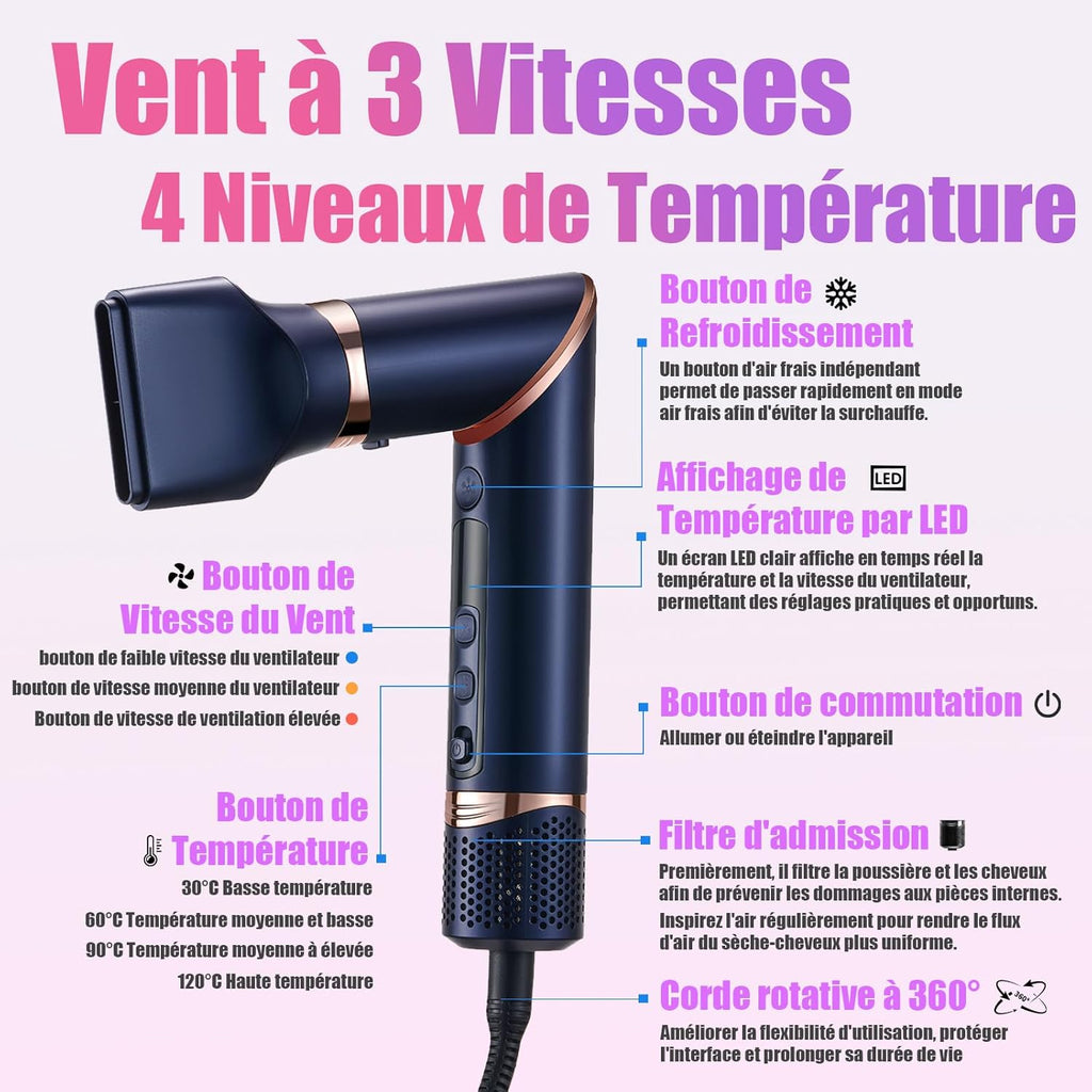 مواصفات فرشاة شعر 7 في1 V-477 تجفيف الشعر الإحترافية من VGR