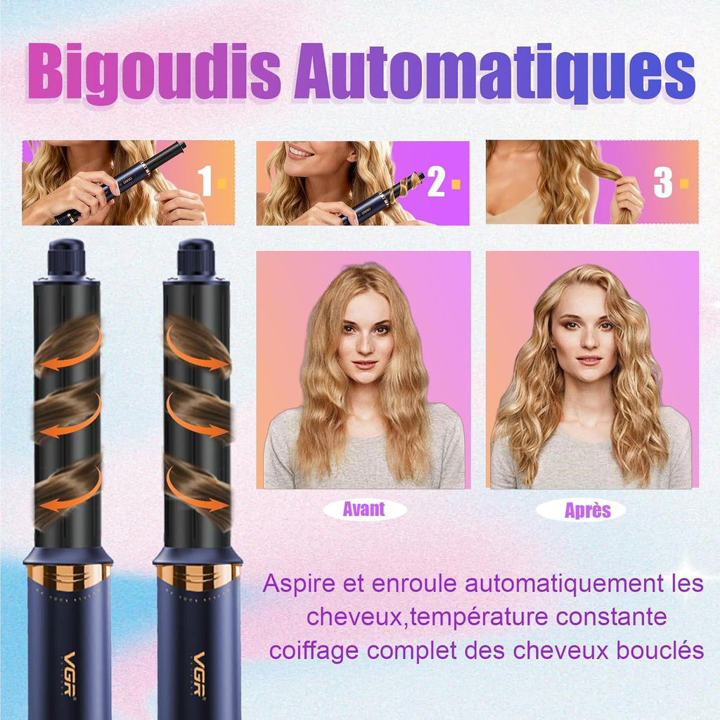 مواصفات فرشاة شعر 7 في1 V-477 تجفيف الشعر الإحترافية من VGR