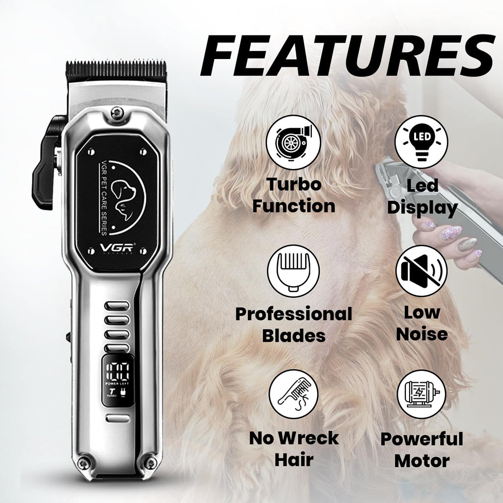 ماكينة حلاقة الحيوانات الأليفة الاحترافية VGR V-201