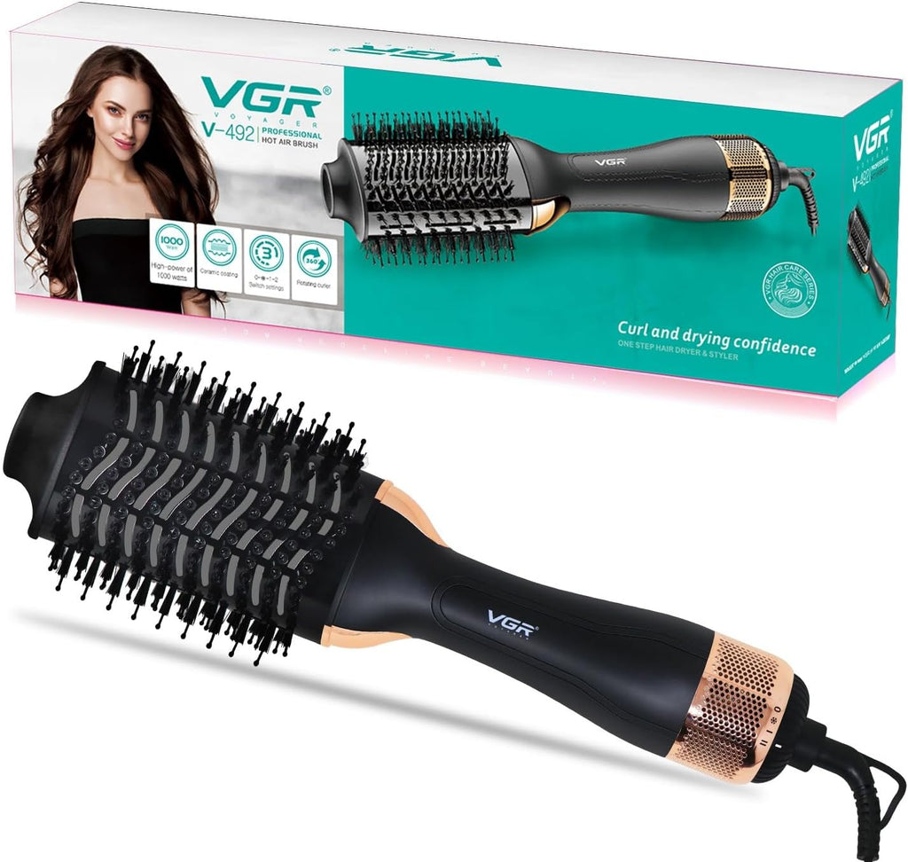 VGR V-492 Professional Hot Air Brush for Women's (Black)